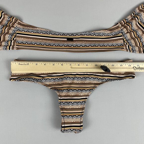 Volcom European Collection 2 Piece Bikini Women’s L Aztec Print Rare New No Tags - Picture 10 of 16